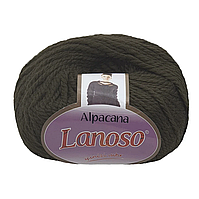 Lanoso ALPACANA (Ланосо Альпакана) №3007 темно-коричневий (Пряжа вовна, альпака з акрилом, нитки для в'язання)