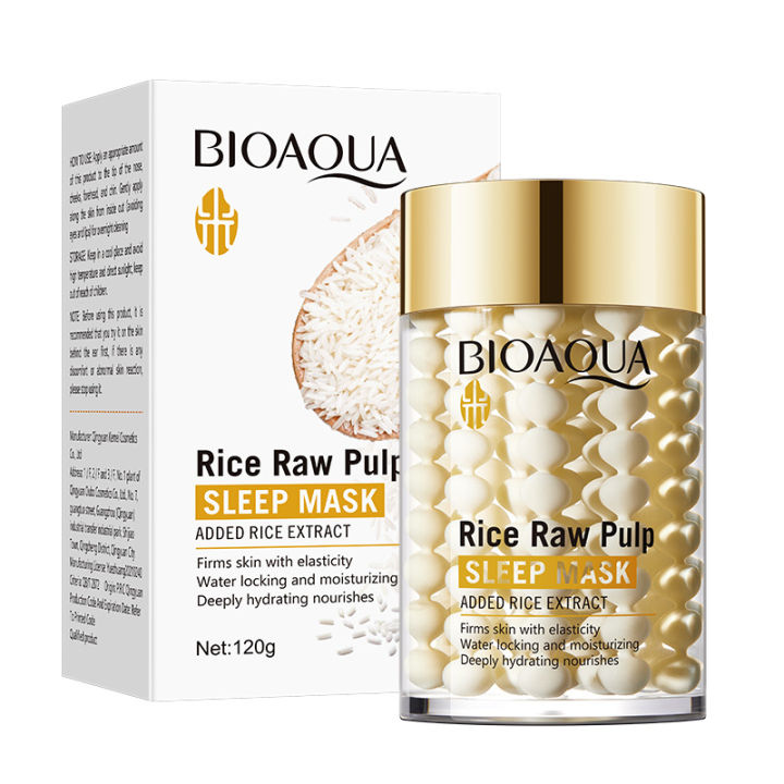 Нічна маска для обличчя BIOAQUA Rice відновлююча та поживна 120 г