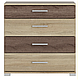 Комод Еверест Бриз К-5, дуб сонома/трюфель - 4 ящики, телескопічні напрямні, 70×38×73 см, фото 2