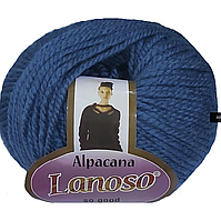 Lanoso ALPACANA (Ланосо Альпакана) №3016 синій (Пряжа вовна, альпака з акрилом, нитки для в'язання)
