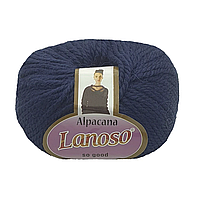 Lanoso ALPACANA (Ланосо Альпакана) №3017 темно-синій (Пряжа вовна, альпака з акрилом, нитки для в'язання)