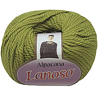 Lanoso ALPACANA (Ланосо Альпакана) №3018 фісташка (Пряжа вовна, альпака з акрилом, нитки для в'язання)