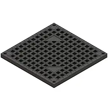 Решітка Base 400х400 пластикова чарункова чорна А15