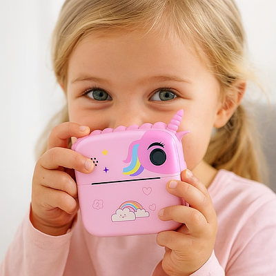 Дитячий фотоапарат миттєвого друку Камера з термопринтером для дитини відео ігри рулон термопаперу ч/б фото