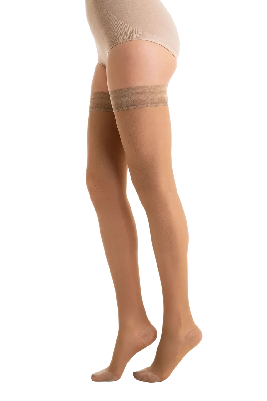 Компресійні панчохи від варикозу RELAXSAN BASIC 140 DEN PLUS 2 клас компресії закритий носок (мисок) для дружин, фото 1