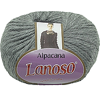 Lanoso ALPACANA (Ланосо Альпакана) №3025 сірий (Пряжа вовна, альпака з акрилом, нитки для в'язання)