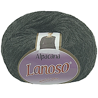 Lanoso ALPACANA (Ланосо Альпакана) №3026 темно-сірий (Пряжа вовна, альпака з акрилом, нитки для в'язання)