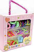 Набір резинок дитячих,в кор-ці,11,5х11,5х2см №YG0155(12)(240)