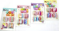 Набір резинок та заколок дитячих,на планшеті,7х11,5х2смсм №YG0157(12)(480)