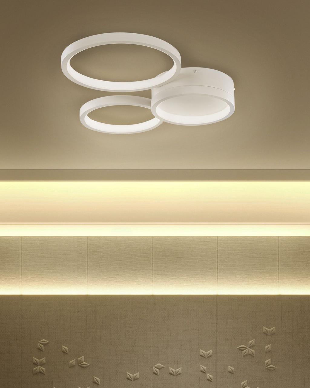 Металевий білий світлодіодний світильник стельовий AGNAT, фото 1