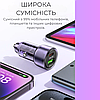 Автозарядний пристрій із подвійною швидкою зарядкою та стильним напівпрозорим дизайном HOCO Z52 PD38W, фото 8