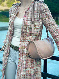 Сумка жіноча "Орео" натуральна шкіра, рожевий (пудра) флотарь