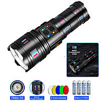 Ліхтар AK177-1 White Laser LED PM60-TG, 4×18650, Power Bank, індикація заряду, Zoom, 5 фільтрів, Type-C