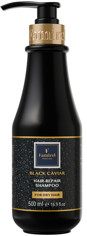 Шампунь для сухого волосся з екстрактом чорної ікри Famirel, 500 мл, фото 1