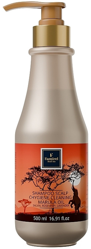 Шампунь для шкіри голови очисний із шавією, розмарином і Лавандою Marula Famirel, 500 мл, фото 1
