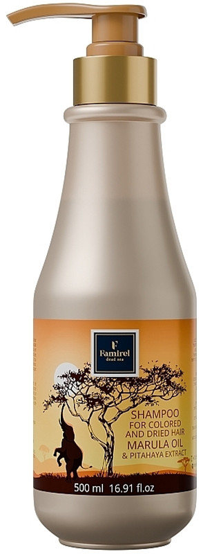 Шампунь для фарбованого та сухого волосся з екстрактом Пітахаї Marula Famirel, 500 мл, фото 1