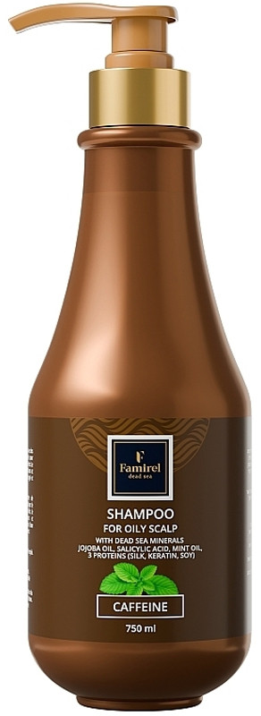 Шампунь для жирної шкіри голови з кофеїном Famirel, 750 мл, фото 1