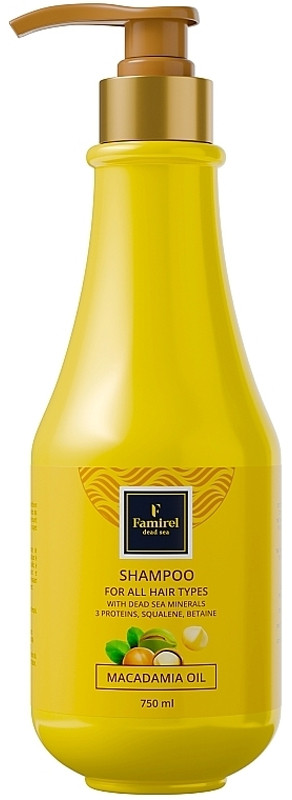 Шампунь для всіх типів волосся з олією макадамії Famirel, 750 мл, фото 1