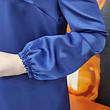 Сукня J.LONDON шовк довгий рукав нитка стрази 44 індиго, фото 7