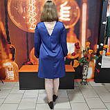 Сукня J.LONDON шовк довгий рукав нитка стрази 44 індиго, фото 8