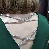 Сукня J.LONDON святкова віскоза довгий рукав стрази 44 смарагд, фото 3