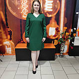 Сукня J.LONDON святкова віскоза довгий рукав стрази 44 смарагд, фото 4