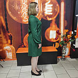 Сукня J.LONDON святкова віскоза довгий рукав стрази 44 смарагд, фото 6