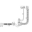 Сифон для ванни з переливом з гнучкою трубою 1 1/2" Waterstal А-40089, фото 2