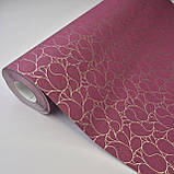 Шпалери вінілові 10.05 × 0.53 м Marburg Messina 55420, рожеві однотонні для спальні, вітальні, кабінету, фото 3