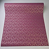 Шпалери вінілові 10.05 × 0.53 м Marburg Messina 55420, рожеві однотонні для спальні, вітальні, кабінету, фото 4