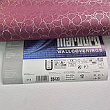 Шпалери вінілові 10.05 × 0.53 м Marburg Messina 55420, рожеві однотонні для спальні, вітальні, кабінету, фото 5