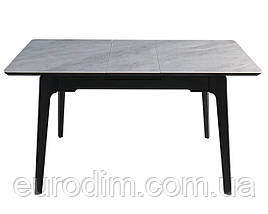 Стіл BERLIN CERAMIC 111(140)*75 сірий глянець/чорний каркас, фото 3