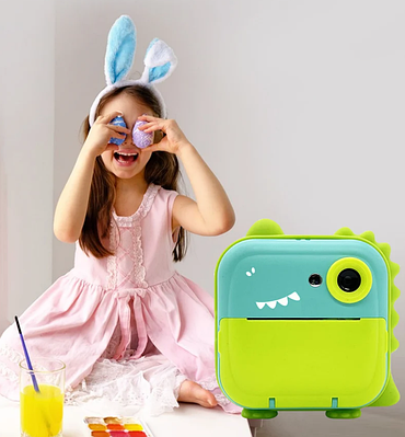 Міні фотоапарат з моментальним друком для дітей Фотокамера з термопринтером ч/б фото відео ігри термопапір