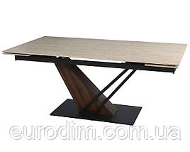 Стіл FERNANDO CERAMIC 180(240)*90 травертин мат/темний горіх, фото 2