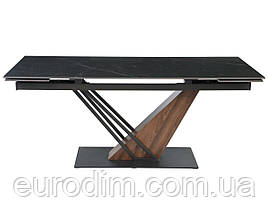 Стіл FERNANDO CERAMIC 180(240)*90 чорний мат/темний горіх, фото 4