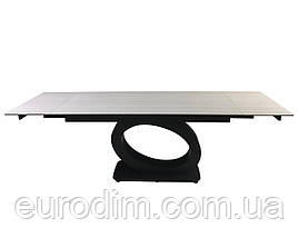 Стіл OVIDIO CERAMIC 160(240)*90 білий дуб/чорний каркас, фото 2