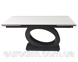 Стіл OVIDIO CERAMIC 160(240)*90 білий дуб/чорний каркас, фото 3