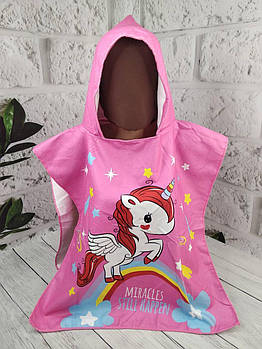 Дитяче пляжне пончо Єдиноріг