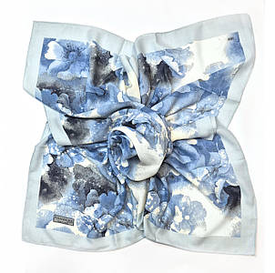 Хустка жіноча вовняна середня Шеррі блакитний