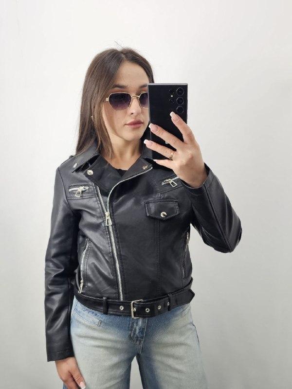 Жіноча косуха; Колір: чорний; Розмір: S, M, L, XL;, фото 1