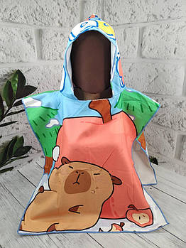 Дитяче пляжне пончо Капібарка