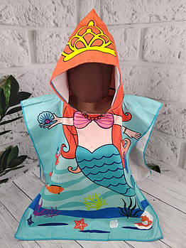 Дитяче пляжне пончо Русалка