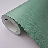 Шпалери вінілові 10 × 0.53 м Marburg Astoria 53731, зелені однотонні для кухні, спальні, вітальні, кабінету, фото 4