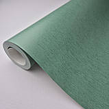 Шпалери вінілові 10 × 0.53 м Marburg Astoria 53731, зелені однотонні для кухні, спальні, вітальні, кабінету, фото 3
