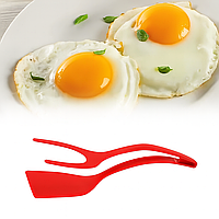 Кухонні щипці-лопатка 2 в 1, термостійка універсальна лопатка з притиском.