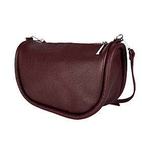 Сумка жіноча "Орео" натуральна шкіра, колір бордовий (бургунді), флотарь