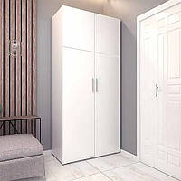 Шафа для одягу в сучасному стилі двостулковою шириною 80см з Ламінованого ДСП в спальню або вітальню