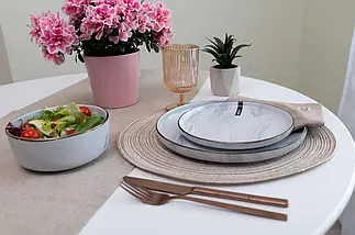 Сервіз Ardesto Marmo MRW 20 предметів білий, фото 3