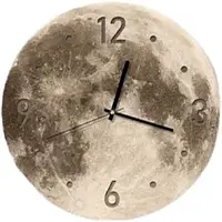 🌙Настінний овальний годинник Місяць з LED-підсвіткою 40 см, Годинник-нічник NCH-40-40