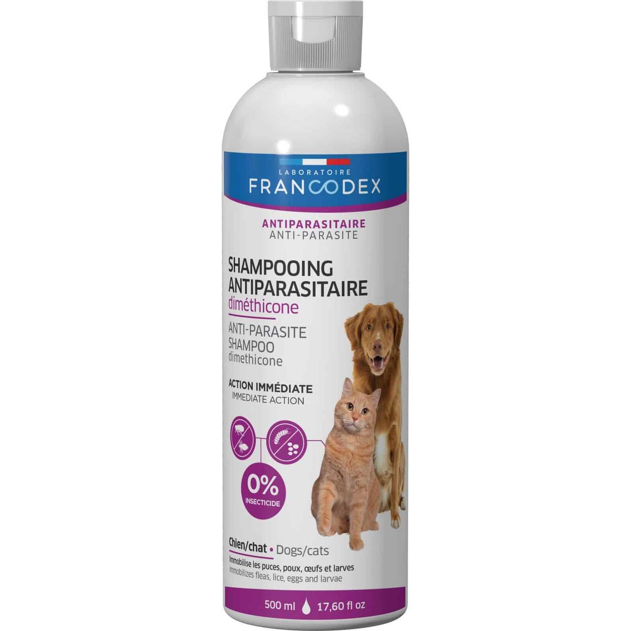 Протипаразитарний шампунь Francodex (Франкодекс) Dimethicone з диметиконом для котів і собак, 500 мл